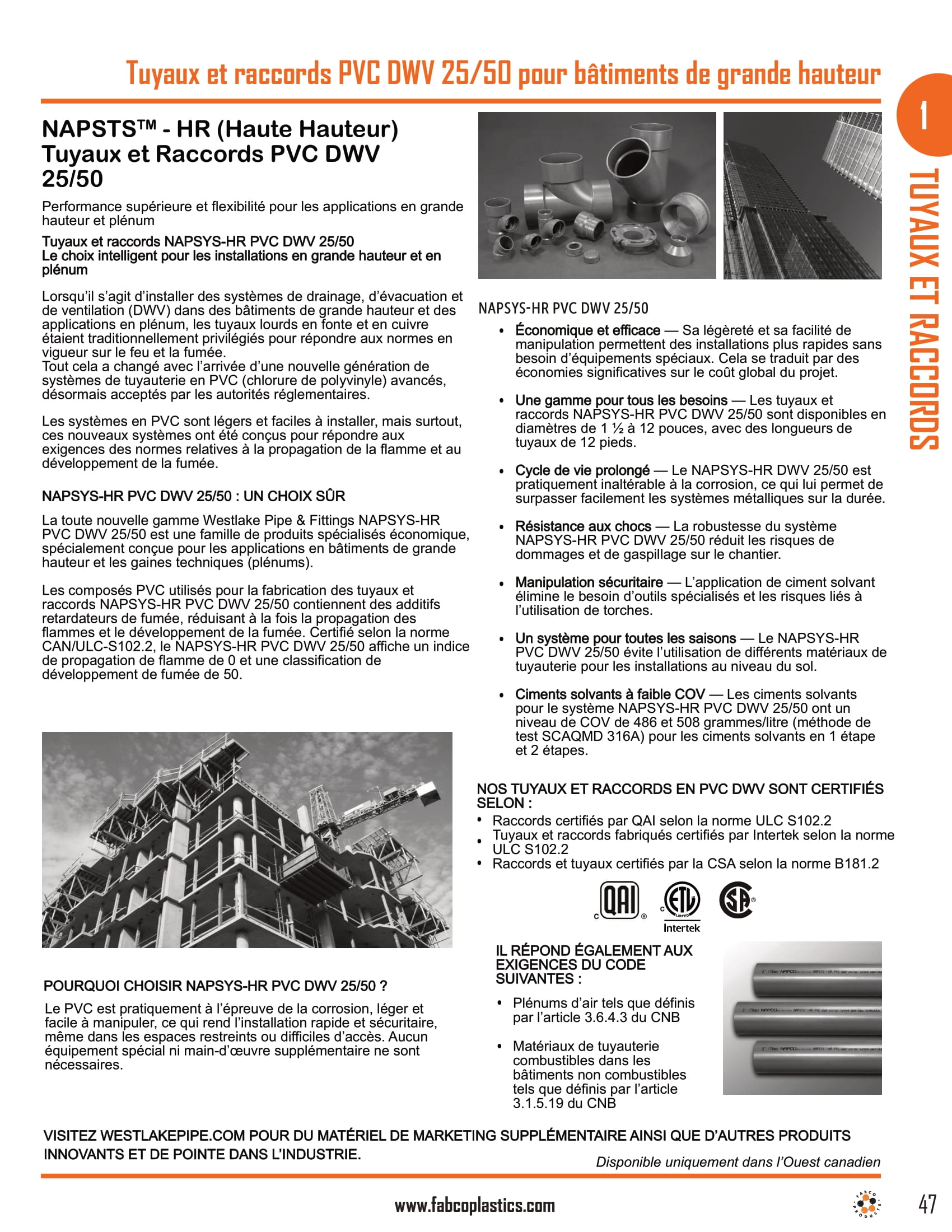 High Rise PVC DWV 2550 Pipe & Fittings-1